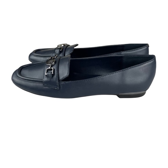 Bandolino Navy Leather Loafers - Picture 3 of 10